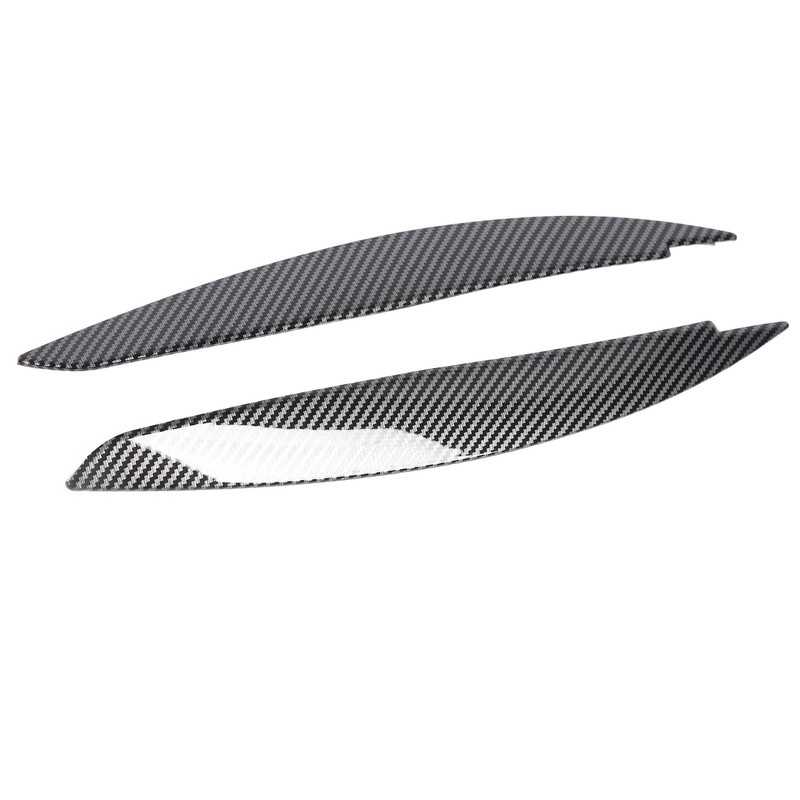 2 Pcs Headlight Eyebrow Front Left Right Light Eyelid Trim