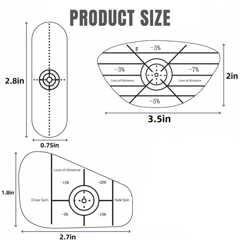 Golf Impact Tape Labels 150 PCS, Golf Impact Stickers for