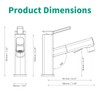 HEROBAI Single Hole Bathroom Faucet, Single Handle Pull Out Faucet,