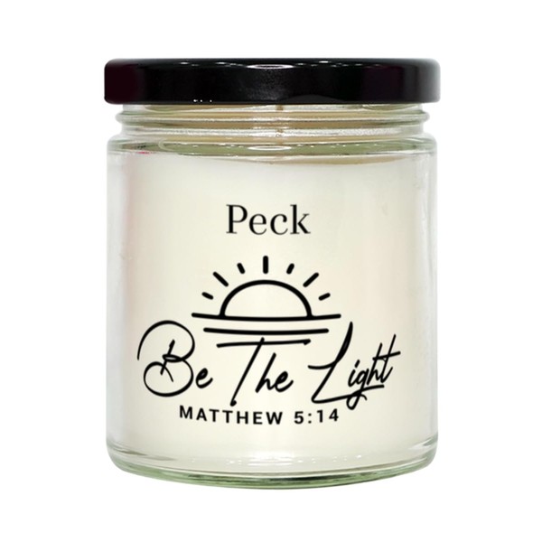 Keepsake Peck Be The Light Matthew 5:14 Candle, Peck Birthday