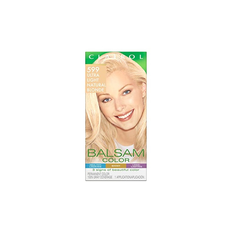 Clairol Balsam Permanent Hair Dye, 599 Ultra Light Natural Blonde