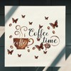 AHQKCRF 3D Butterfly Coffee Bar Wall Stickers Decor Dining Room