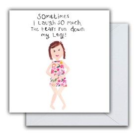 Birthday Card For Her, Funny Birthday Card For Her, Greeting Card, Laughing So Much, Laugh, Birthday Cards For Her, Funny Birthday Cards For Her, Greetings Cards, 163mmx163mm