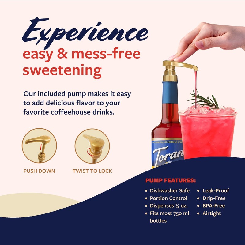 Torani Sugar Free Syrup, Watermelon Flavored Syrup for Drinks, Zero