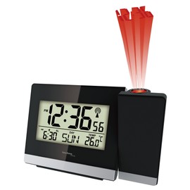 Technoline WT 536 Projektionswecker, Funkuhr, schwarz, 147 x 42 x 92 mm