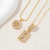 Alphabet Pendant Full Diamond Rock Candy 26 Letters Necklace for