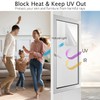 HIDBEA HIDBEA Frosted Window Privacy Film Heat Control UV Blocking, Static Cling Non-Adhesive Reusable Door coverings for Bathroom Home Office (Frosted 17.5 Inch x 6.5 Feet)
