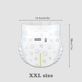 Minime Baby Diapers - Size 6 (33-44 lbs), XX-Large, 56 Count, Premium Ultra Soft Disposable Baby Diapers, Hypoallergenic, Fragrance Free