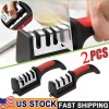 Unbranded 2PCS Knife Sharpener Professional 4-Stage Ceramic Diamond Steel Sharpening