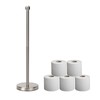 Toilet Paper Holder Stand for Max 5 Paper Rolls, Freestanding