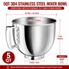 FISHFRUIT 5qt Stainless Steel Mixer Bowl for KITCHEN AID Tilt-Head
