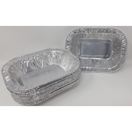12 x 19cm Aluminium Foil Rectangle Pie Dish Tray Pan Container BBQ 19x14x3.8cm