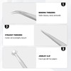 Vierone 3Pcs Piercing Tool Set - Stainless Steel Tweezer Clamp