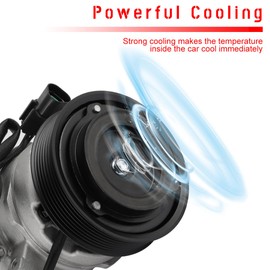 CCIYU A/C Compressor with Clutch A/C Air Compressor for Car 2001-2002 for Mitsubishi Montero 3.5L Air Conditioning Compressor for 98338