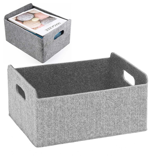 Yuragim Felt Basket Storage, 1 Piece Foldable Organiser, Felt Basket,