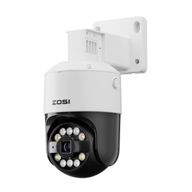 ZOSI C296 8MP 4K PoE IP Pan/Tilt Add-on Security Camera, AI Human Face Vehicle Pet Detect, Starlight Color Night Vision, Siren Alarm, Auto Track, 2-Way Talk, SD Card Storage, Work with Our PoE NVR