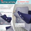 Roytub Stretch Couch Arm Covers, Breathable Armrest Covers for Sofas