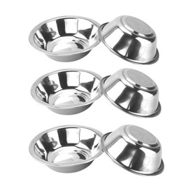XZJMY Stainless Steel Bowls,6 Inch Flat Rim Flat Base Mixing Bowl,Dip Bowls Set Stackable Dishware safe,Set of 6