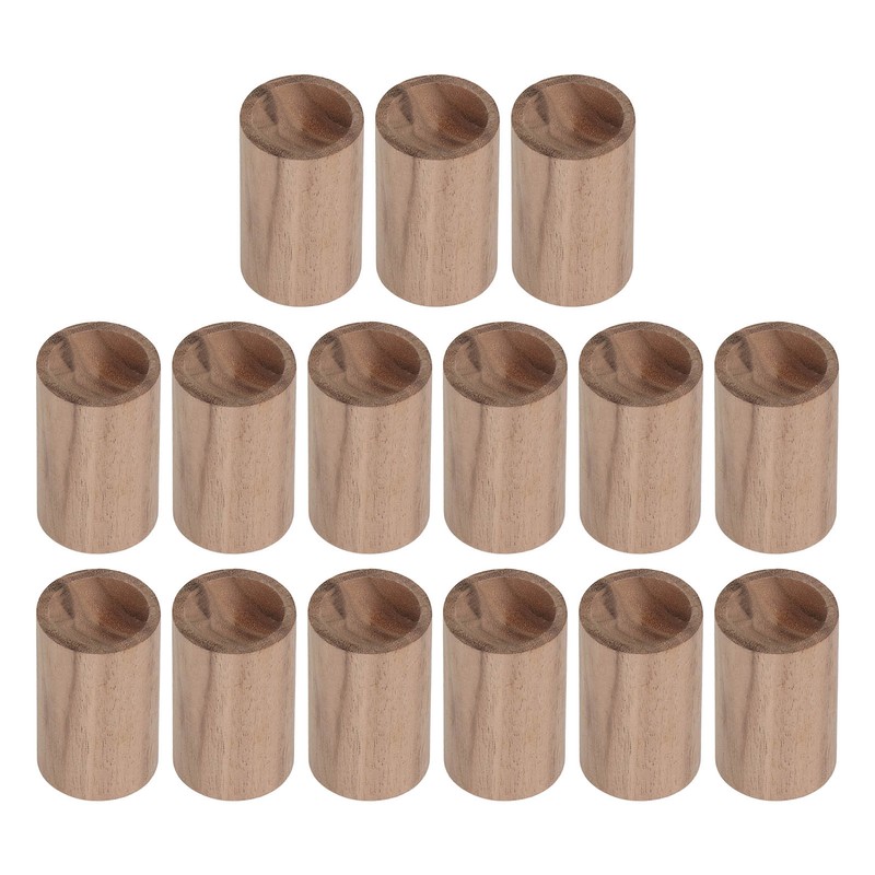 15pcs Essential Oil Car Diffuser Round Shape Simple Compact Walnut