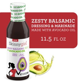 Skinnygirl Sugar Free Gluten Free Avocado Oil Salad Dressing, Zesty Balsamic, 11.5 Ounce (Pack of 6)