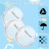 30Pcs Clear Button Pin Design Badges, Acrylic Badge Making Kit,