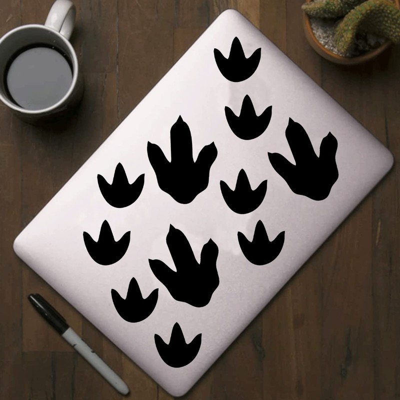 Dinosaur Footprints Stickers 45 pcs Dinosaur Tracks Decals Removable Peel
