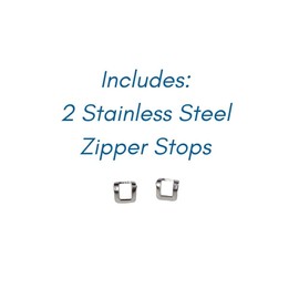 EZ-Xtend Lenzip #10 Separating Zipper for Canvas - Heavy Duty Cut to Length with Double Plastic Locking Pull - Includes 2 Stainless Steel Zipper Bottom Stops (White, 120")