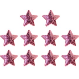 10 parches para planchar con estrellas de lentejuelas de 3 pulgadas, parches de estrellas con purpurina, bordado para planchar en estrellas para manualidades, parches para coser, sombreros, ropa,