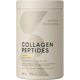 Sports Research Collagen Peptides - Hydrolyzed Type 1 & 3 Collagen Powder Protein Supplement for Essential and Non-Essential Amino Acids - Easy Mixing Vital Nutrients & Proteins, Collagen for Women 
