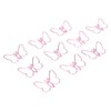 100 Pcs Shaped Paper Clips Pink Butterflies Shape Metal Cute