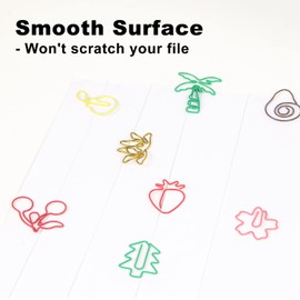 Paper Clips for Kids Plant Shaped Paperclip Fun Paper Clips Assorted Colors Paperclip Coated Paper Clips Bookmark Clips Office Supplies for Document Organizing 80 Counts Cute Paper Clips for Students