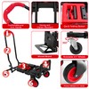 Folding Hand Truck, Portable Dolly Cart with Rubber Wheels and