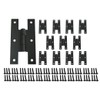QCAA Black Steel H-Hinge, for Cabinet Doors, Matte Black, 12
