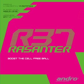 andro 112286 R37 Table Tennis Rubber, Comfortable Hitting Feel, Aka(RD) 2