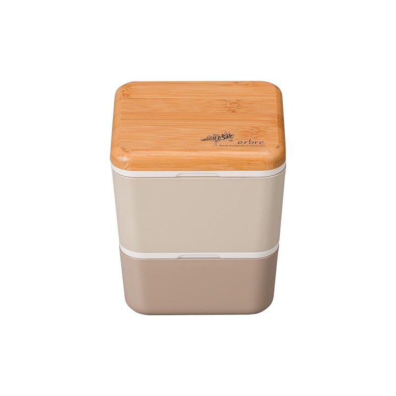 Masakazu ARBRE Bamboo Square Nest Lunch Beige, Size: Approx. W10,