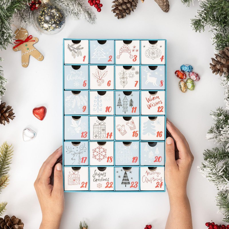 Fill Your Own Advent Calendar 24 Days Reusable 1-24 Empty