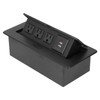 Power Socket Slow Opening Waterproof Modern Recessed Power Strip Desk