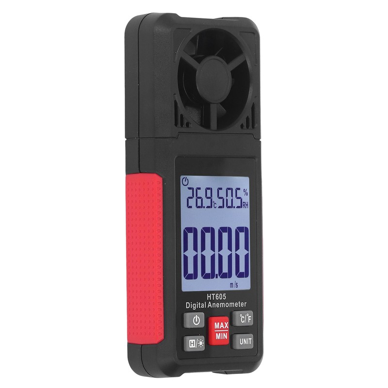Digital Anemometer 5 Blades Small Resistance Fast Accurate Measurement Air