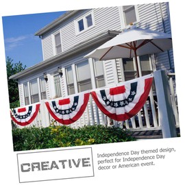 ORFOFE 5pcs Usa Flag Banner Patriotic Bunting Flags 45 * 90cm American Festival Decoration Independence Day Themed