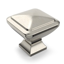 Asidrama 6 Pack 1-1/4 inch Brushed Satin Nickel Kitchen Cabinet Knobs Dresser Drawer Cabinet Hardware Zinc Knobs for Dresser Drawers