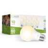 Sigalux A19 LED Light Bulb, 9.5W (60 Watt Equivalent) 800LM Soft White 2700K, Non-Dimmable Standard Light Bulbs E26 Medium Base, UL Listed, 10 Pack