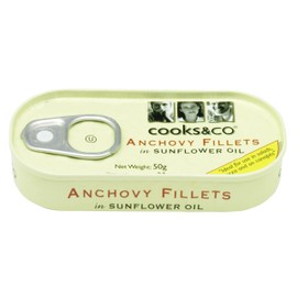 Cooks and Co Anchovy Filets in Sonnenblumenöl, 50 g, 10 Stück
