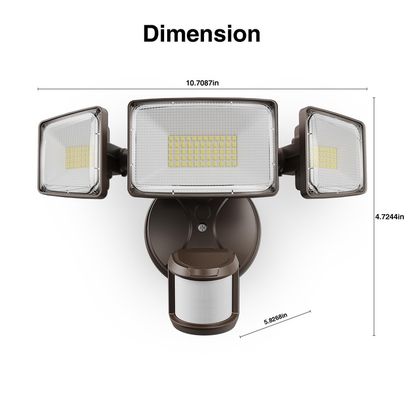 Onforu 100W LED Motion Sensor Outdoor Lights, Dusk to Dawn
