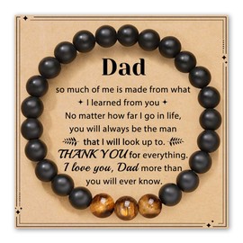 HiStock Gifts for Dad Who Wants Nothing,Father's Day Gifts from Daughter Son Bead Mens Bracelet Dad Gifts for Fathers Day Birthday Christmas Jewelry Gifts