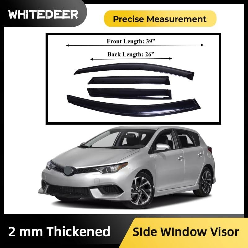 WhiteDeer ZH Durable Window Deflectors Rain Guards for Mitsubishi Eclipse