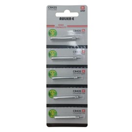 Aulien-E CR435 BR435 435 Lithium Pin Type Cell 3V Lithium Batteries for Fishing Lures, Fishing Bobbers, Pen Lights, Arrow Nocks, Fishing Floats, Pole Lights & LED Flashers (5)