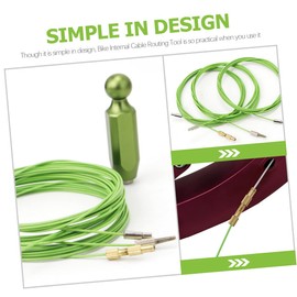 SUPVOX Green Magnetic Internal Cable Routing Tool Kit for Bicycles - Includes Main Magnet, 200cm Guide Wire, Di2 E-Tube Adapter, and More - Ideal for Non-Steel Frames with Cable Diameter Over 6mm