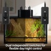 REPTI ZOO Dual Reptile Light Fixture for Reptile Dome UVB