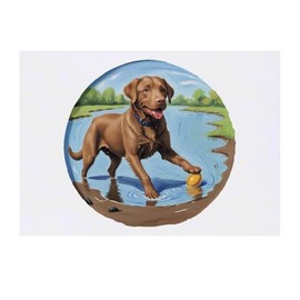 'Retriever In Water' Temporary Tattoo - Water Resistant, Skin-Safe, Non-Toxic Transfer (TO00079411)