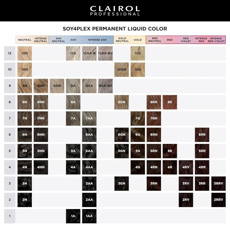 Clairol SOY4PLEX Liquicolor 4RN 47R Light Red Neutral Brown Bulk